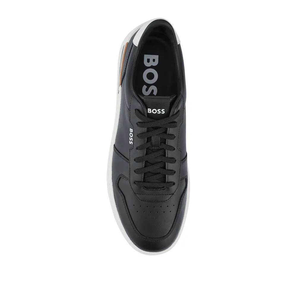 Leather Cupsole Trainers - HUGO41505 / 327 625 - Black sold by Jones Bootmaker product image thumbnail 4