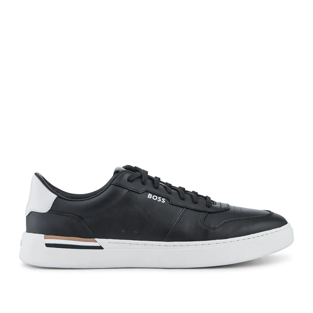 Leather Cupsole Trainers - HUGO41505 / 327 625 - Black sold by Jones Bootmaker