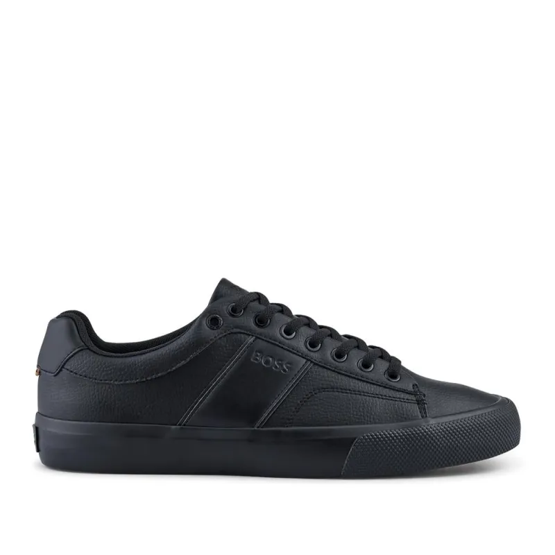 Faux-Leather Trainers - HUGO41503 / 327 623 - Black sold by Jones Bootmaker