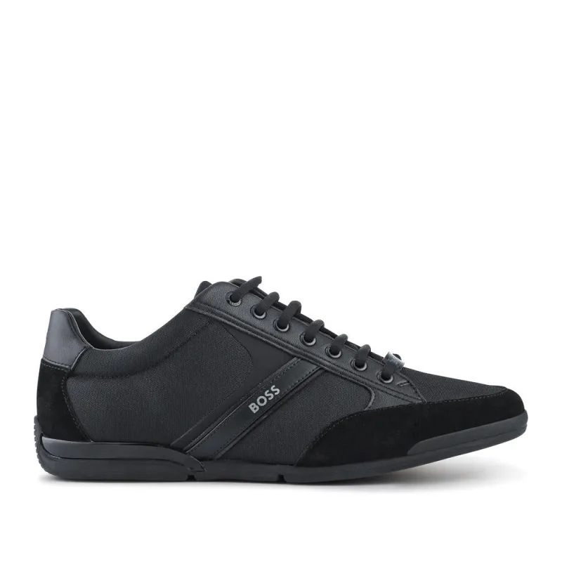 Hugo Boss Mixed-Material Trainers - HUGO41501 / 327 621 - Black sold by Jones Bootmaker