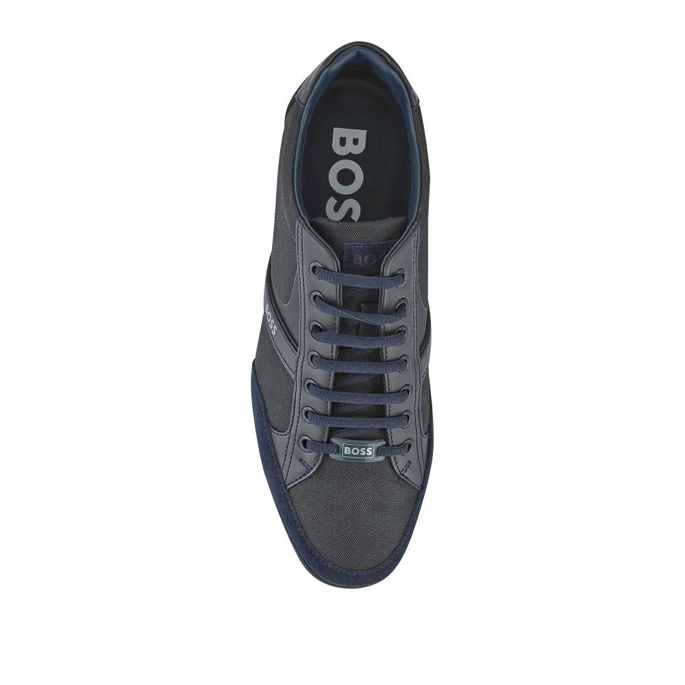 Hugo Boss Mixed-Material Trainers - HUGO41501 / 327 621 - Navy sold by Jones Bootmaker product image thumbnail 4