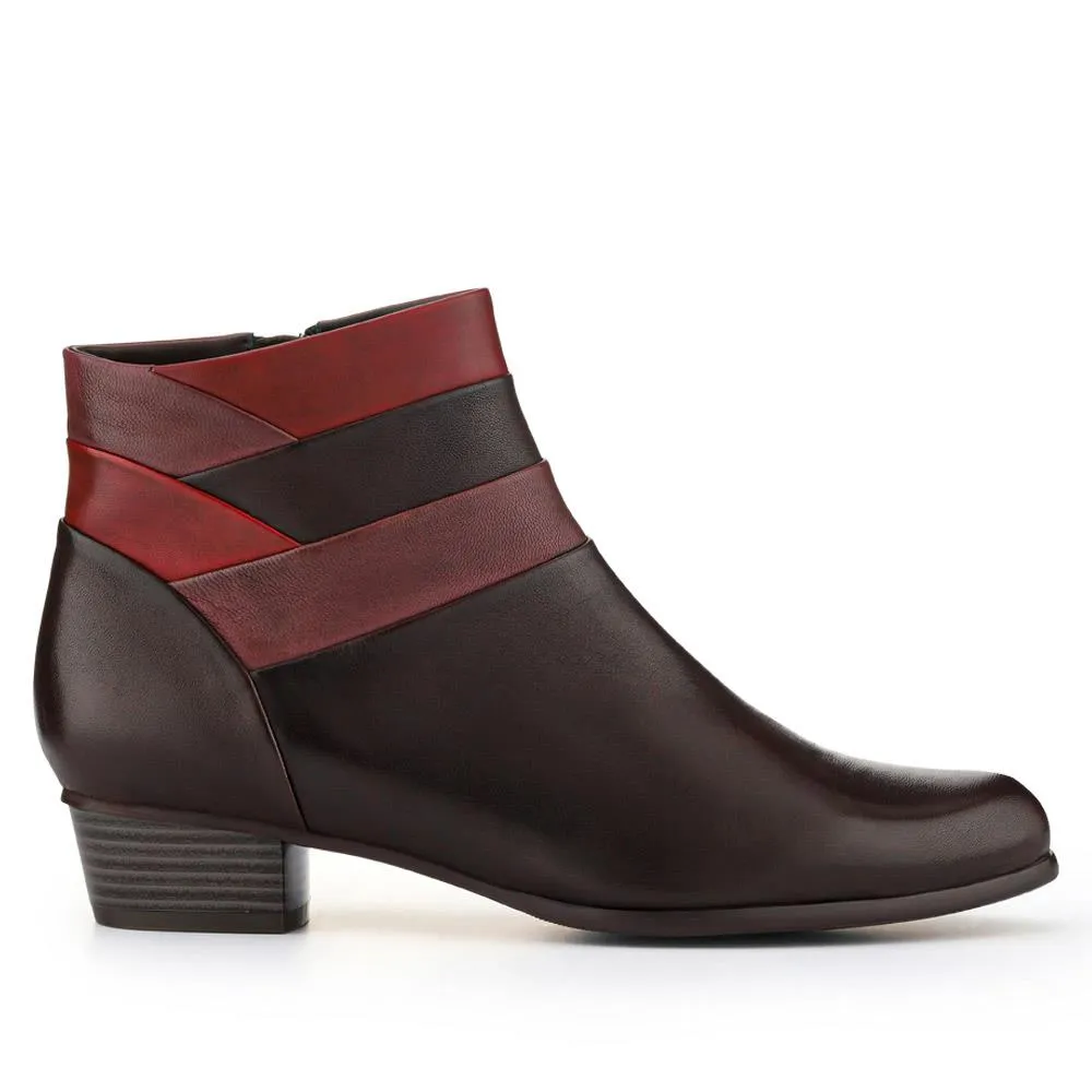 Leather Warm-Lined Ankle Boots - SINO40511 / 326 264 - Brown sold by Jones Bootmaker