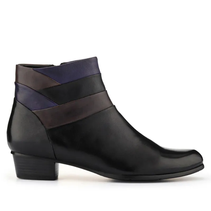 Leather Warm-Lined Ankle Boots - SINO40511 / 326 264 - Black sold by Jones Bootmaker
