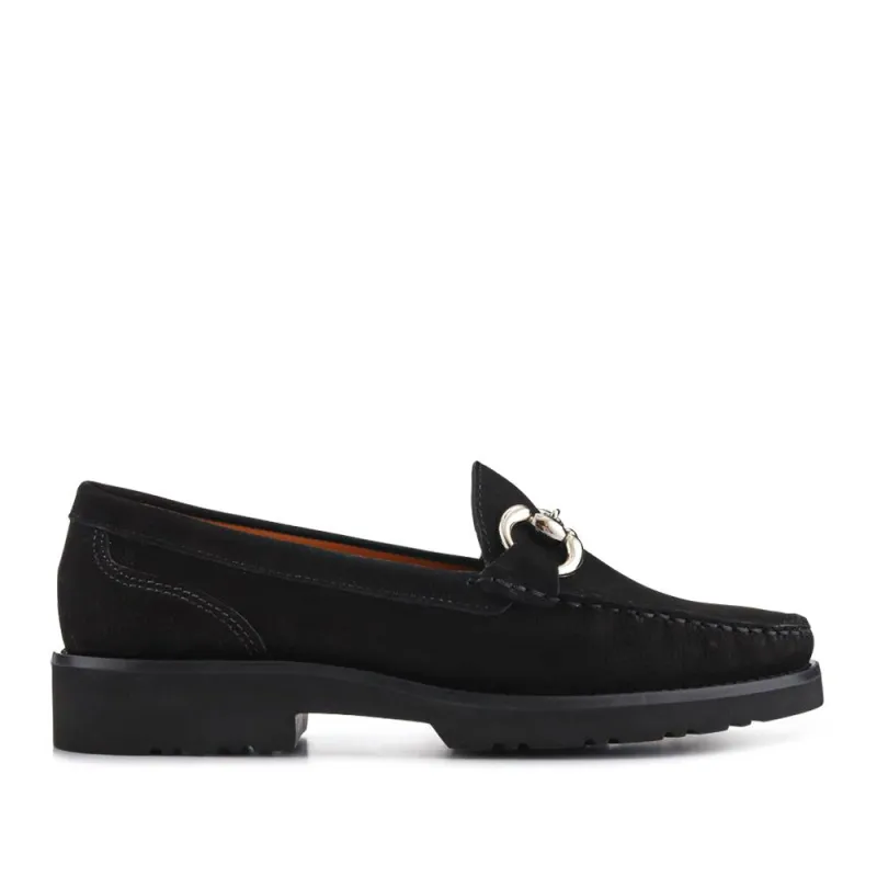 Orlana Leather Slip-On Moccasins - ORLANA / 327 593 - Black sold by Jones Bootmaker