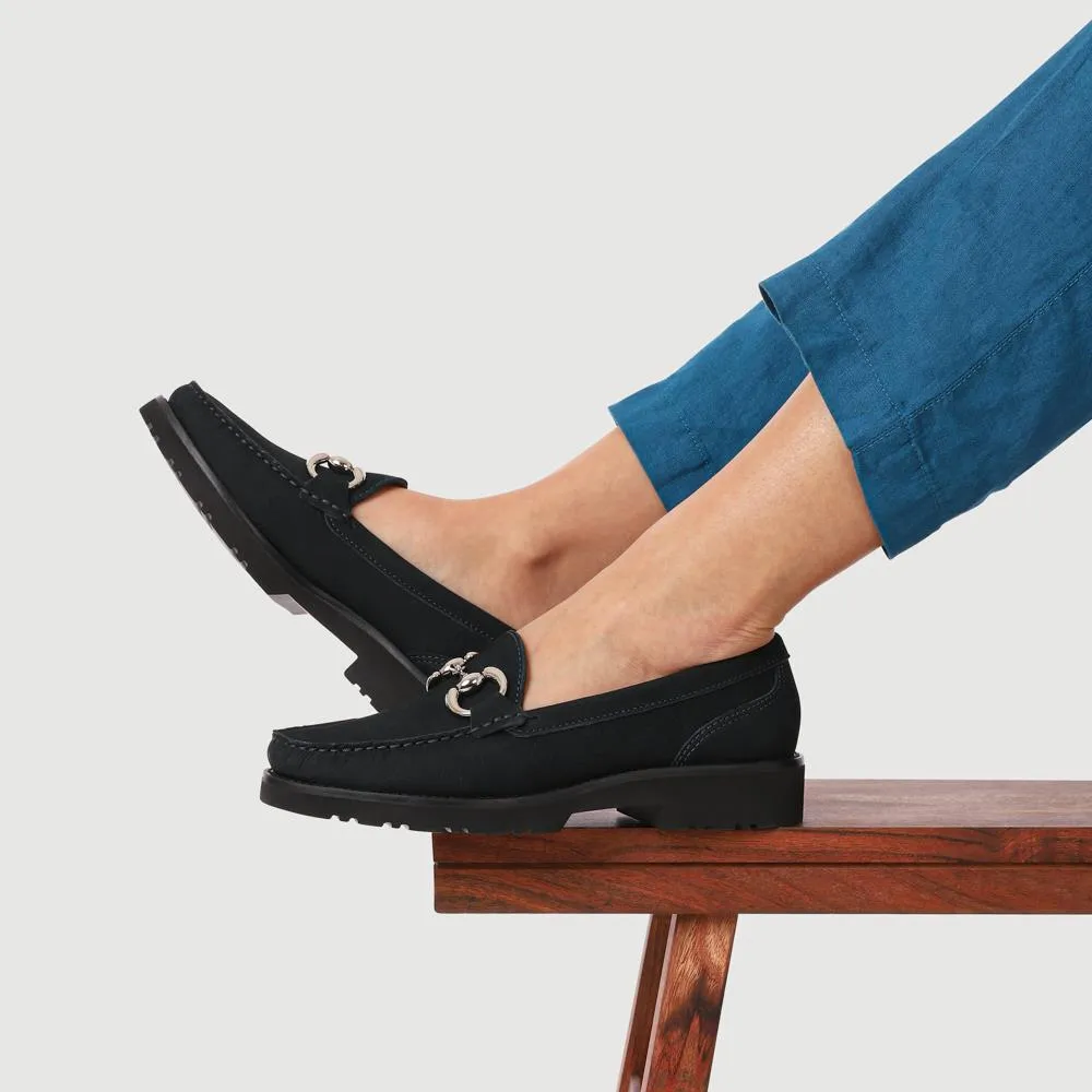 Orlana Leather Slip-On Moccasins - ORLANA / 327 593 - Navy sold by Jones Bootmaker product image thumbnail 5