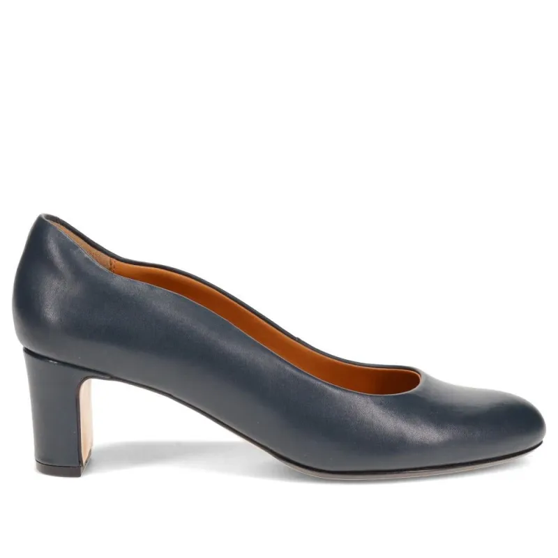 Zoey Leather Court Shoes - ZOEY / 323 597 - Navy Leather sold by Jones Bootmaker