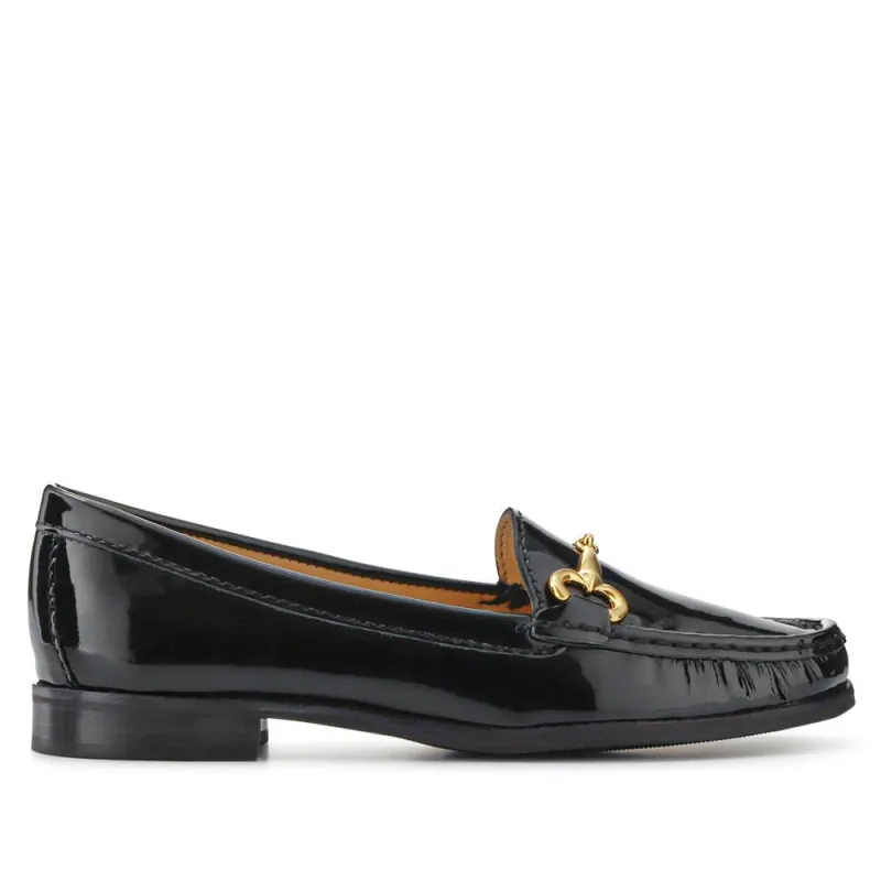 Lorella Wide-Fit Slip-On Shoes - LORELLAWIDE / 327 459 - Black Patent sold by Jones Bootmaker