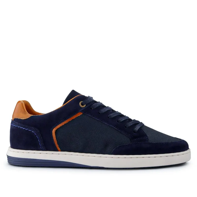San Diego Leather Trainers - SANDIEGO / 327 427 - Navy Multi sold by Jones Bootmaker