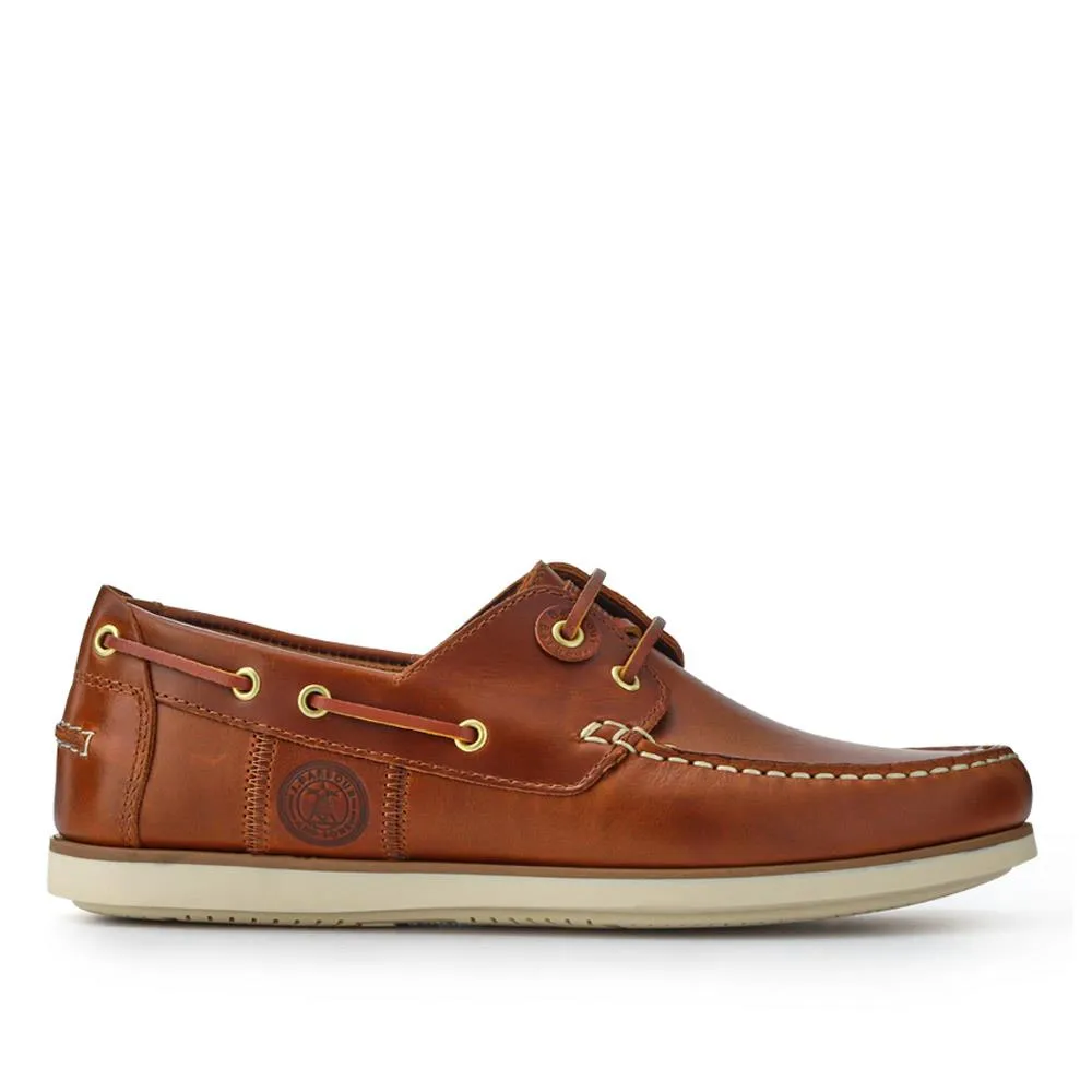 Leather Slip-On Boat Shoes - BARBR41503 / 327 361 - Cognac sold by Jones Bootmaker