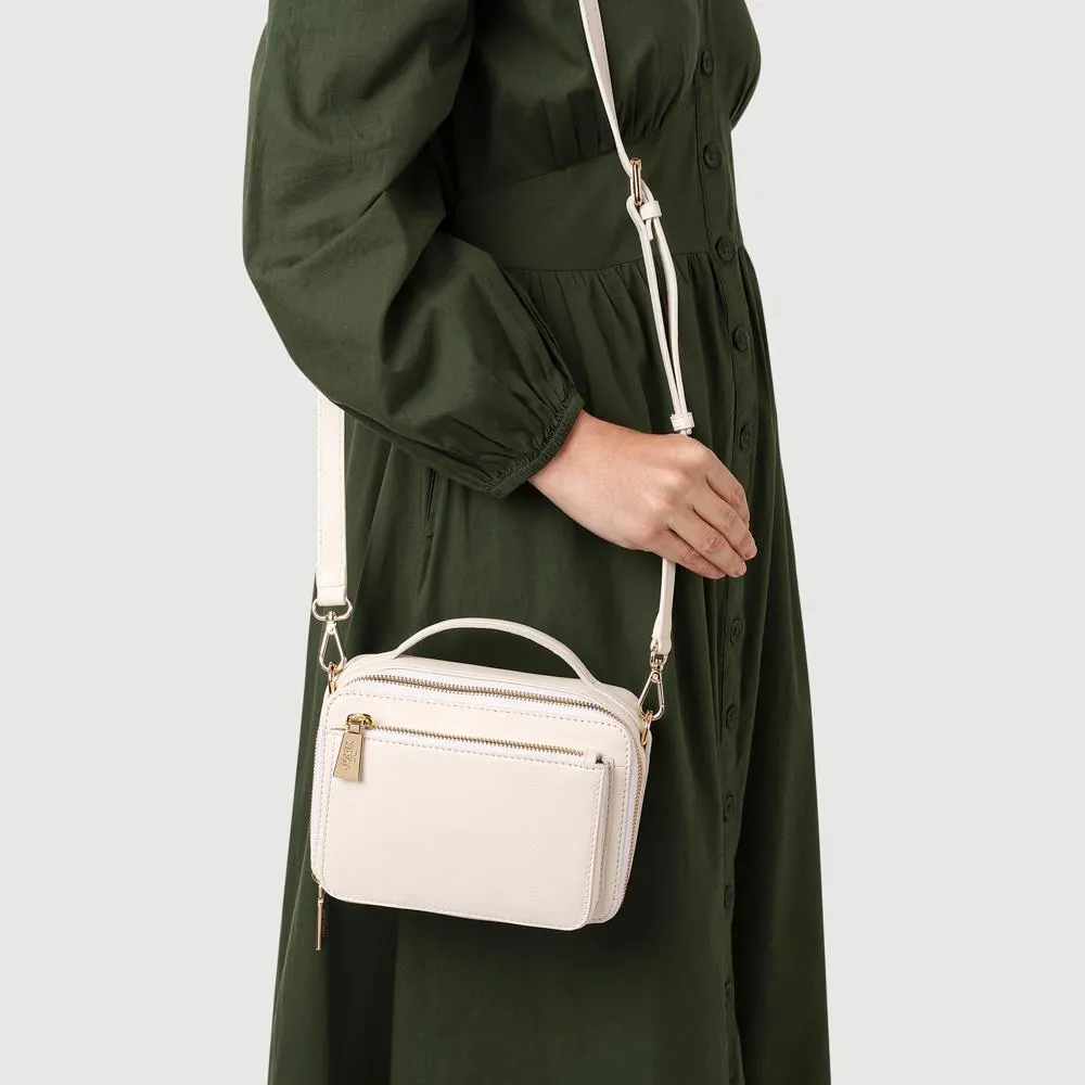 Waldorf Leather Zip-Up Handbag - WALDORF / 327 324 - White sold by Jones Bootmaker product image thumbnail 4