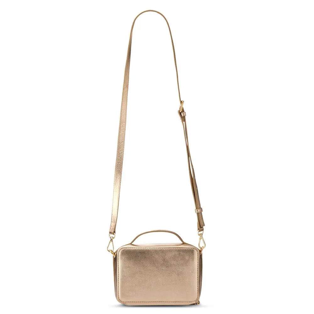 Waldorf Leather Zip-Up Handbag - WALDORF / 327 324 - Gold sold by Jones Bootmaker product image thumbnail 2