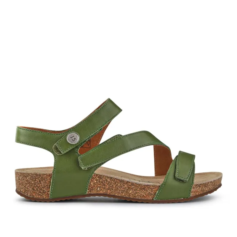 All-Leather Touch-Fasten Sandals - JOSEF41513 / 327 241 - Green sold by Jones Bootmaker
