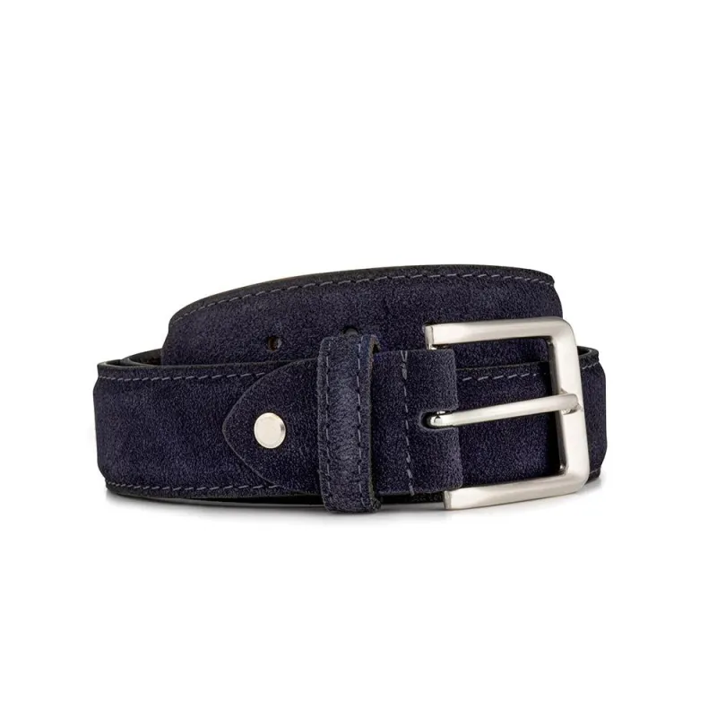 Unison Leather Belt - UNISON / 327 155 - Navy Suede sold by Jones Bootmaker