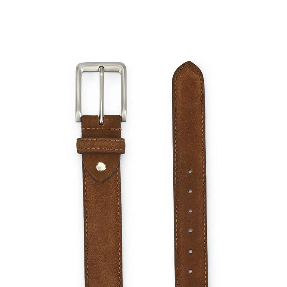 Unison Leather Belt - UNISON / 327 155 - Dark Brown Suede sold by Jones Bootmaker product image thumbnail 2