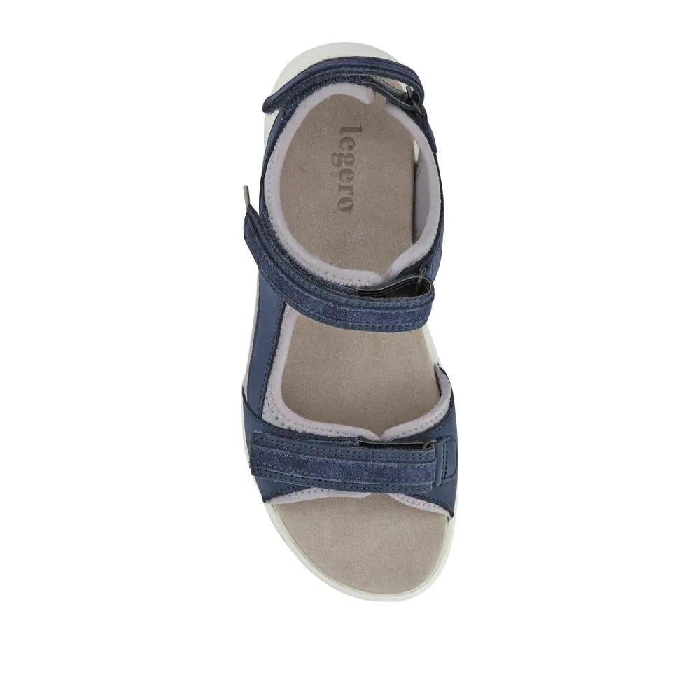 Leather Dual Touch-Fasten Sandals - LEGER41504 / 327 121 - Blue sold by Jones Bootmaker product image thumbnail 4