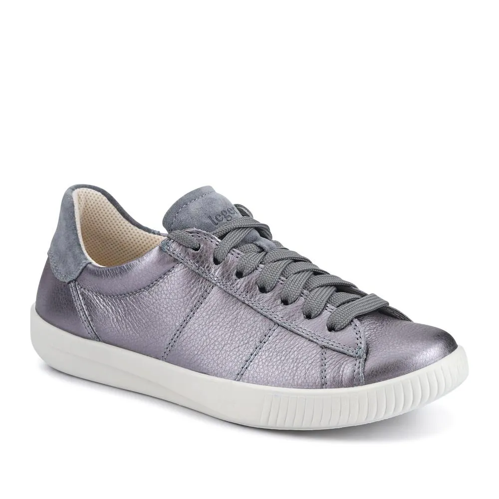 Casual Leather Lace-Up Trainers - LEGER41503 / 327 120 - Metallic sold by Jones Bootmaker product image thumbnail 2