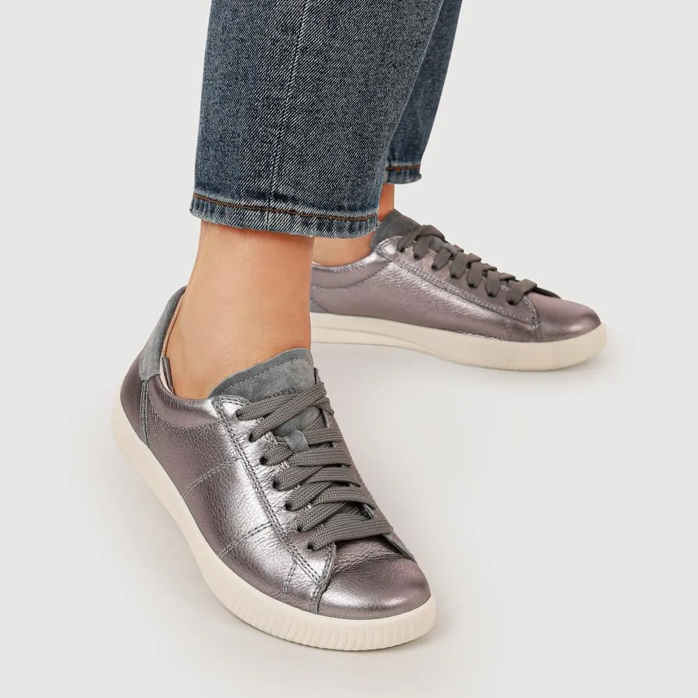 Casual Leather Lace-Up Trainers - LEGER41503 / 327 120 - Metallic sold by Jones Bootmaker product image thumbnail 5
