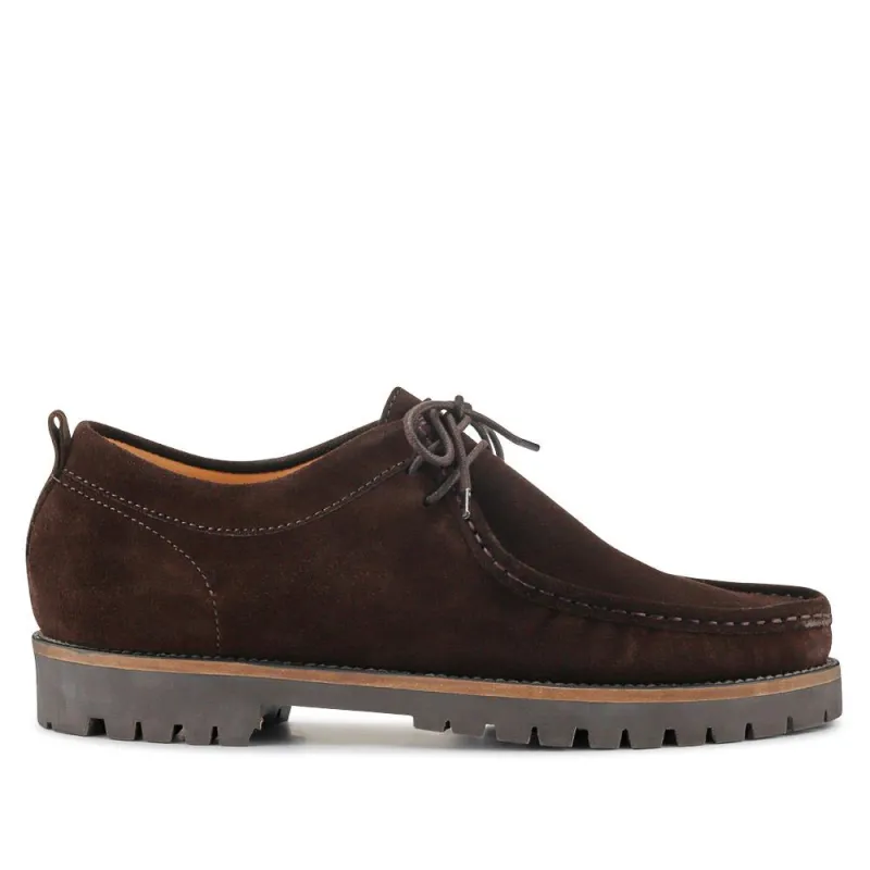 Patchway Leather Moccasins - PATCHWAY / 327 103 - Dark Brown sold by Jones Bootmaker