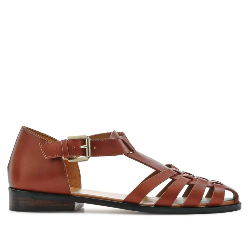 Inga Leather Casual Sandals - INGA / 327 084 - Tan sold by Jones Bootmaker