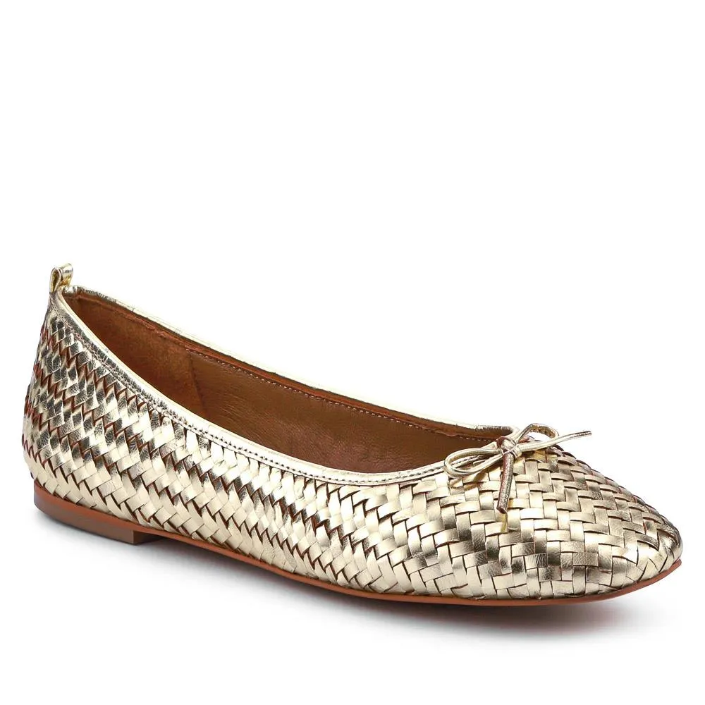 Stephanie Leather Pumps - STEPHANIE / 327 068 - Gold sold by Jones Bootmaker product image thumbnail 2