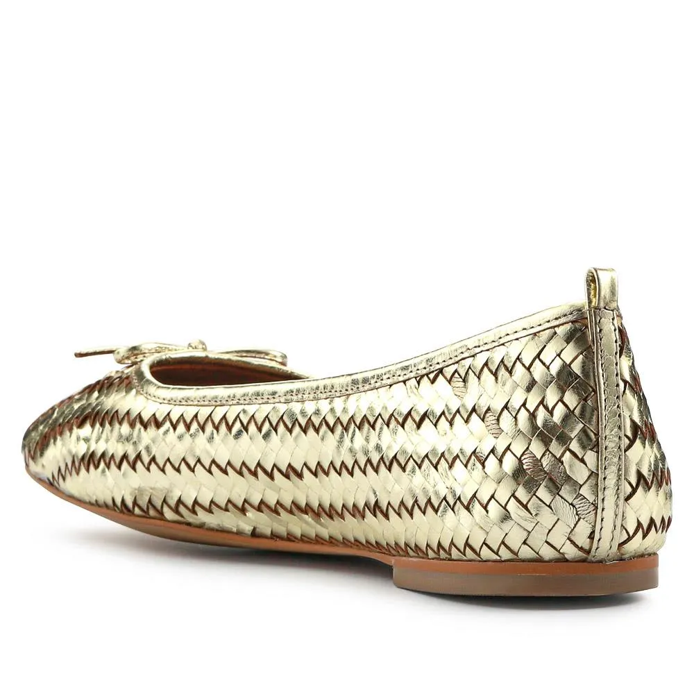 Stephanie Leather Pumps - STEPHANIE / 327 068 - Gold sold by Jones Bootmaker product image thumbnail 3