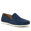 Rohan Wide Fit Leather Sheepskin-Lined Moccasins - ROHAN / 327 071 - Navy sold by Jones Bootmaker