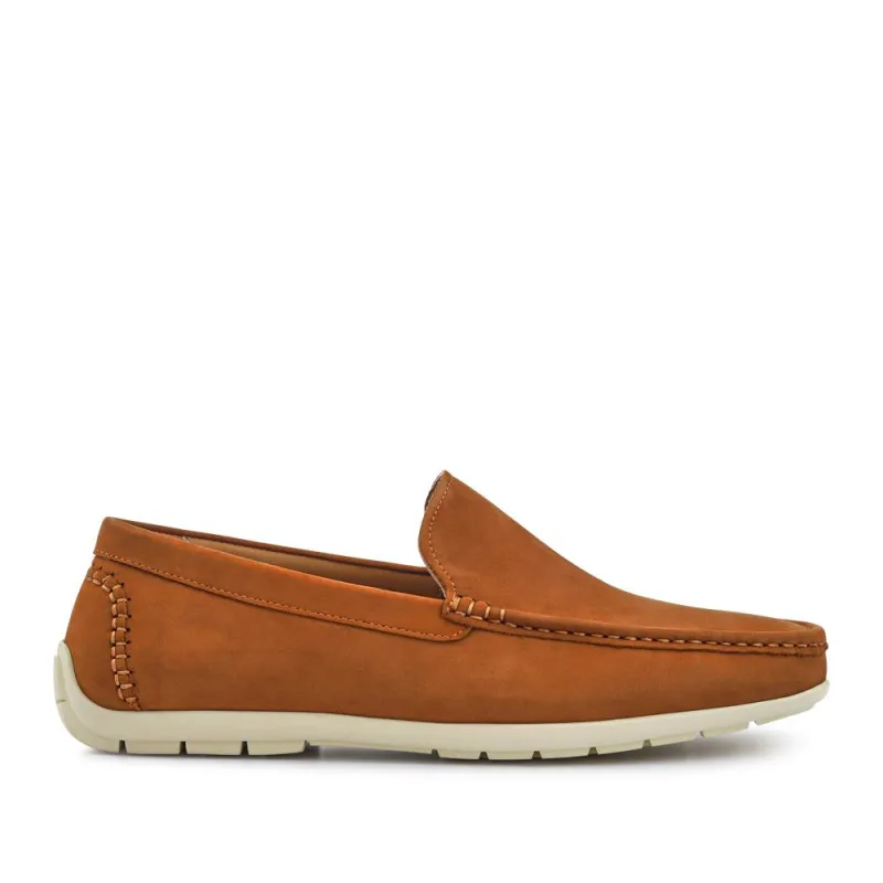 Rohan Wide Fit Leather Sheepskin-Lined Moccasins - ROHAN / 327 071 - Tan sold by Jones Bootmaker