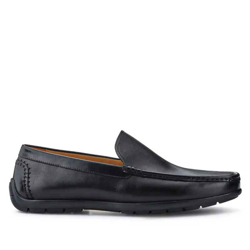 Rawston Wide Fit Smart Leather Slip-On Shoes - RAWSTON / 327 069 - Black sold by Jones Bootmaker
