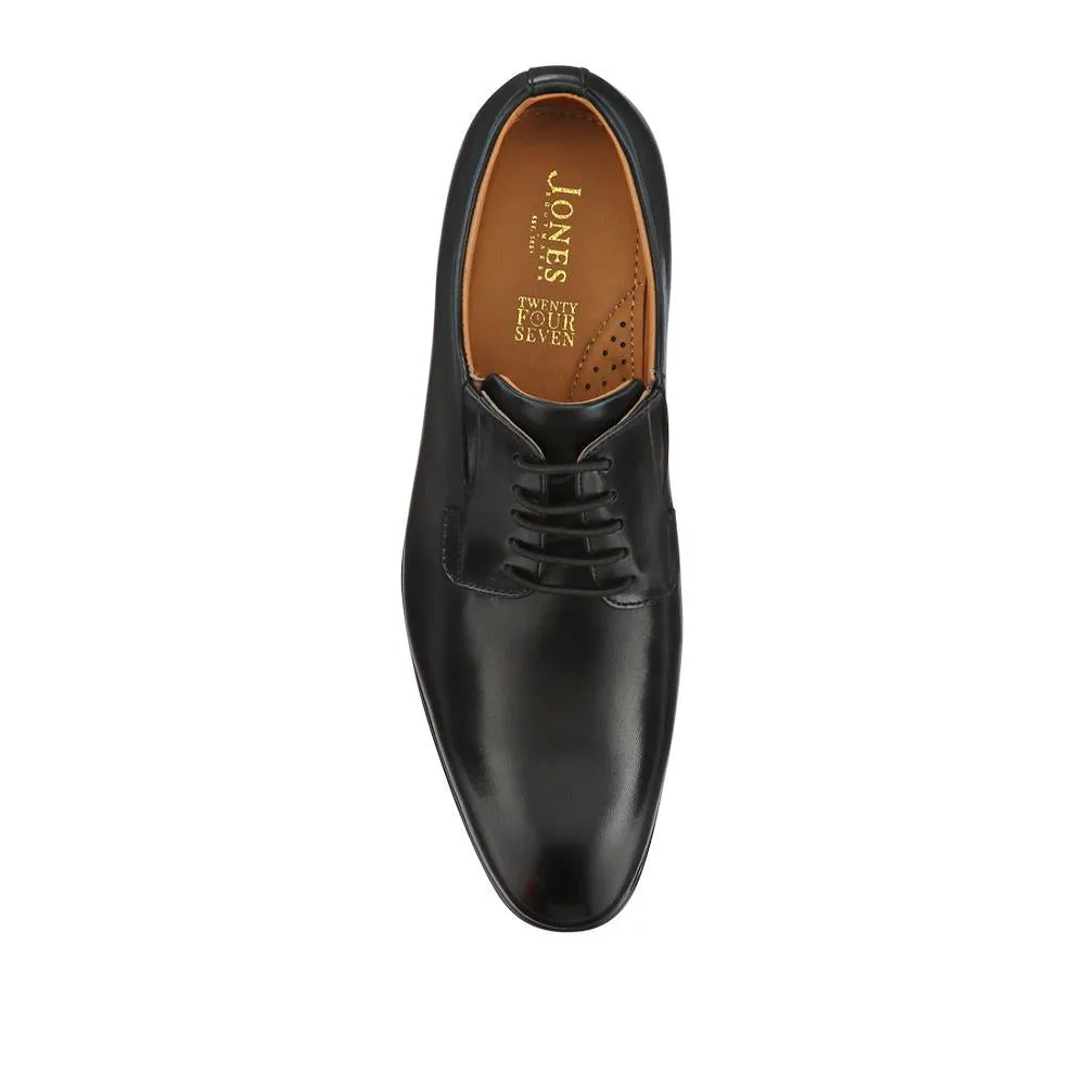 Manson Wide Fit Wax-Finished Leather Oxfords - MANSON / 327 066 - Black sold by Jones Bootmaker product image thumbnail 4