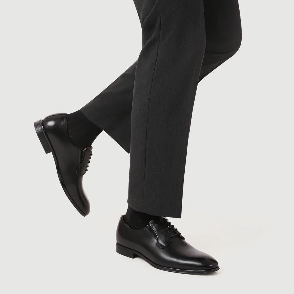 Manson Wide Fit Wax-Finished Leather Oxfords - MANSON / 327 066 - Black sold by Jones Bootmaker product image thumbnail 5