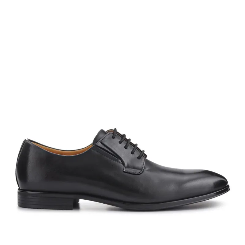 Manson Wide Fit Wax-Finished Leather Oxfords - MANSON / 327 066 - Black sold by Jones Bootmaker