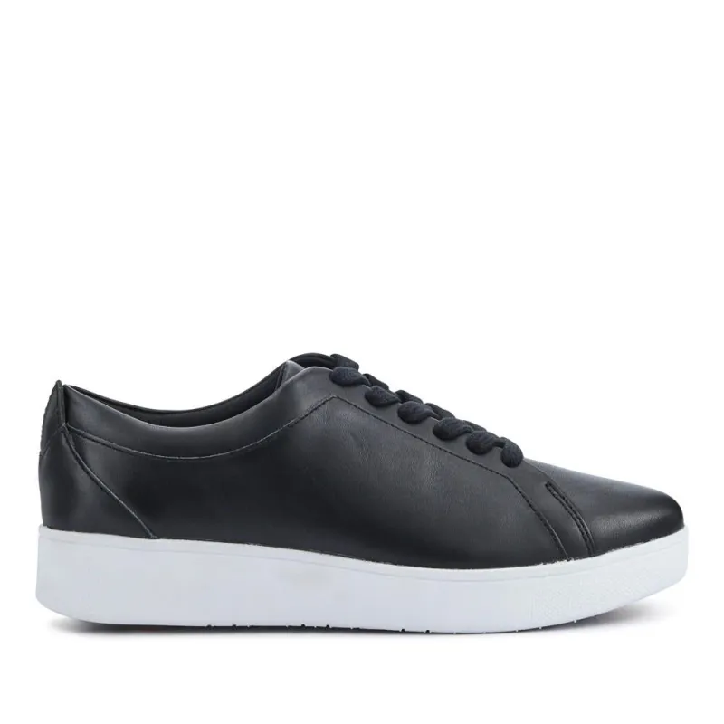 Leather Lace-Up Trainers - FITF41505 / 327 059 - Black sold by Jones Bootmaker