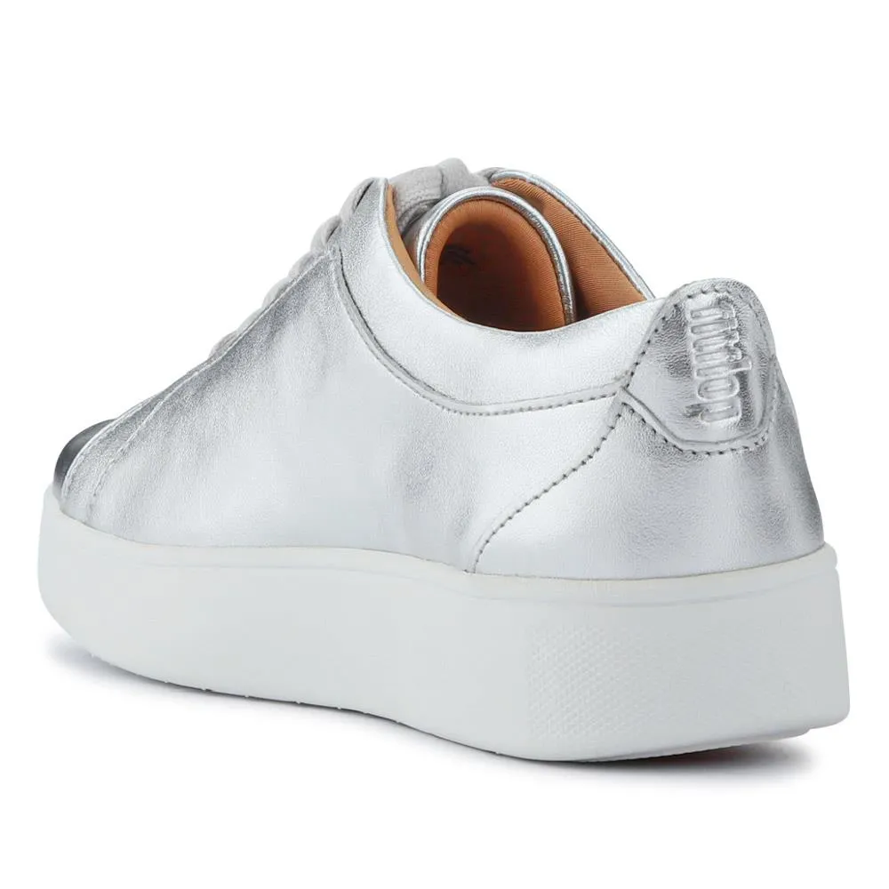 Leather Lace-Up Trainers - FITF41505 / 327 059 - Silver sold by Jones Bootmaker product image thumbnail 3