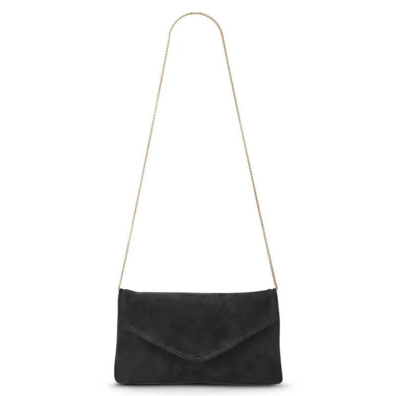 Wings Touch-Fasten Leather Bag - WINGS / 327 014 - Black Suede sold by Jones Bootmaker