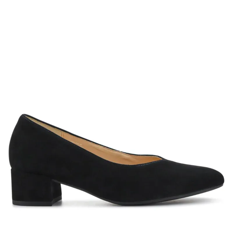 Dixie Gabor Block Heeled Leather Court Shoes - GAB41512 / 327 007 - Black sold by Jones Bootmaker