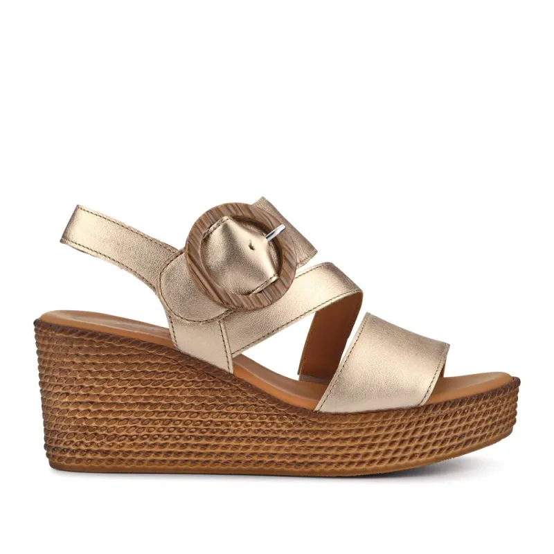 Smart Leather Espadrilles   - GAB41511 / 327 004 - Metallic sold by Jones Bootmaker