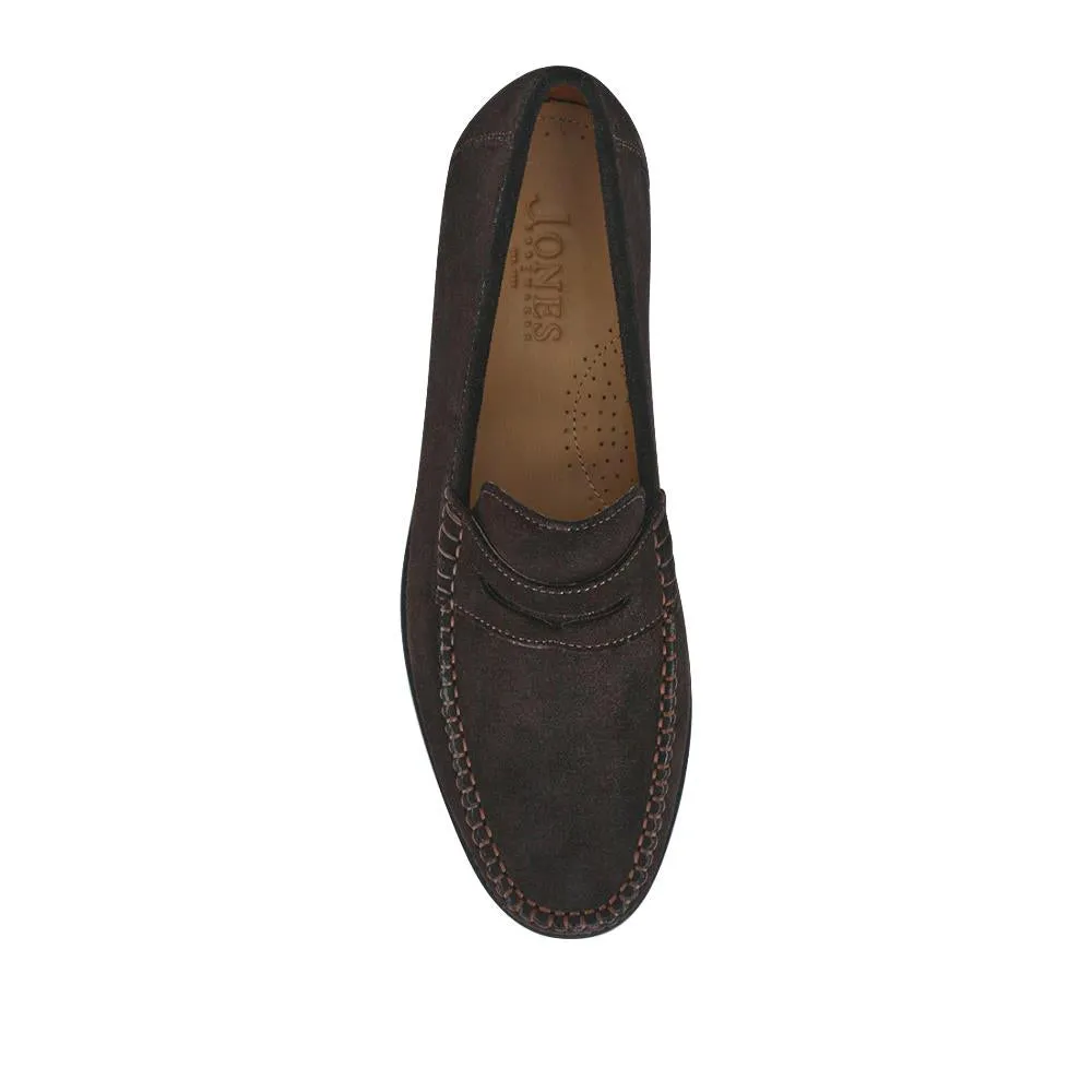 Quennell Leather Penny Loafers - QUENNELL / 326 786 - Dark Brown Suede sold by Jones Bootmaker product image thumbnail 4