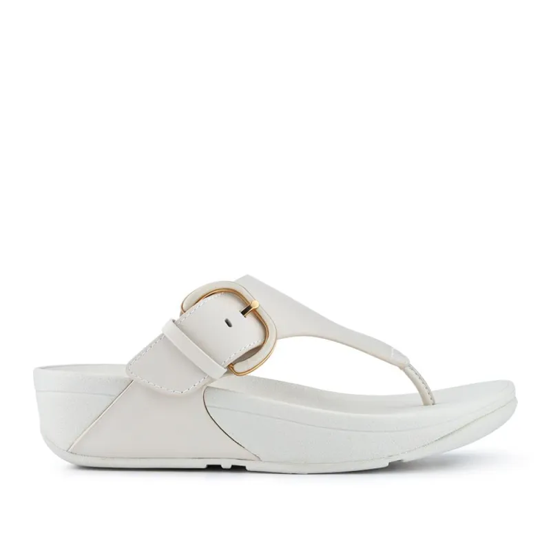 Leather Buckled Toe-Post Sandals - FITF41521 / 326 867 - Beige sold by Jones Bootmaker