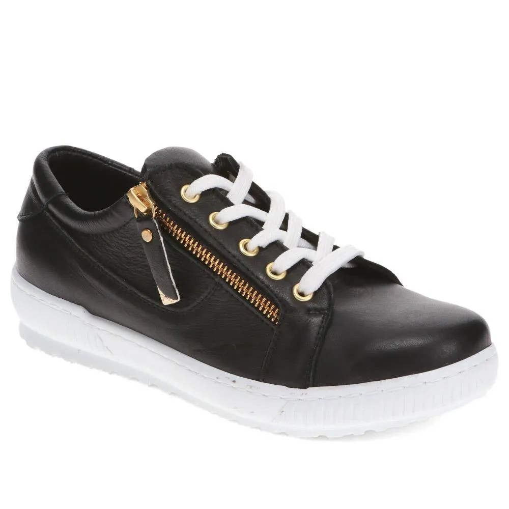 Padova Leather Lace-Up Trainers - PADOVA / 320 235 - Black sold by Jones Bootmaker product image thumbnail 3