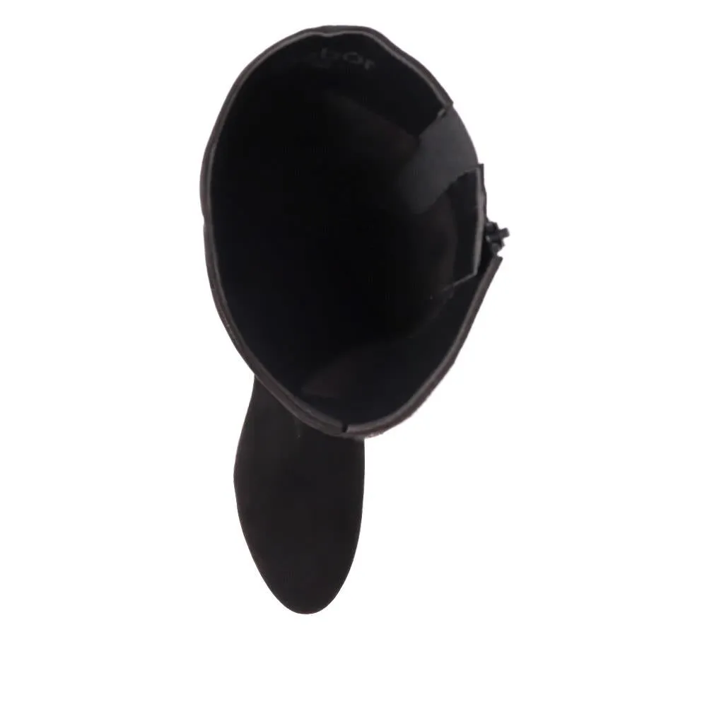 Ashby Block-Heel Leather Long Boots - GAB40533 / 326 846 - Black Suede sold by Jones Bootmaker product image thumbnail 5