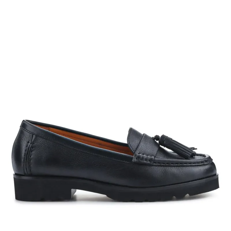 Leather Casual Slip-On Shoes - GERANIUM2 / 326 780 - Black sold by Jones Bootmaker