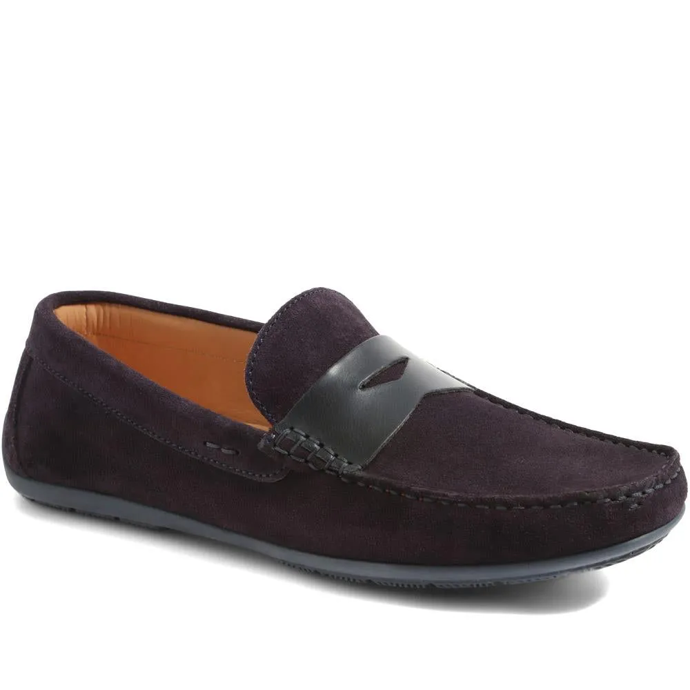 Pierson Suede Leather Loafers - PIERSON / 320 159 - Navy Suede sold by Jones Bootmaker product image thumbnail 2