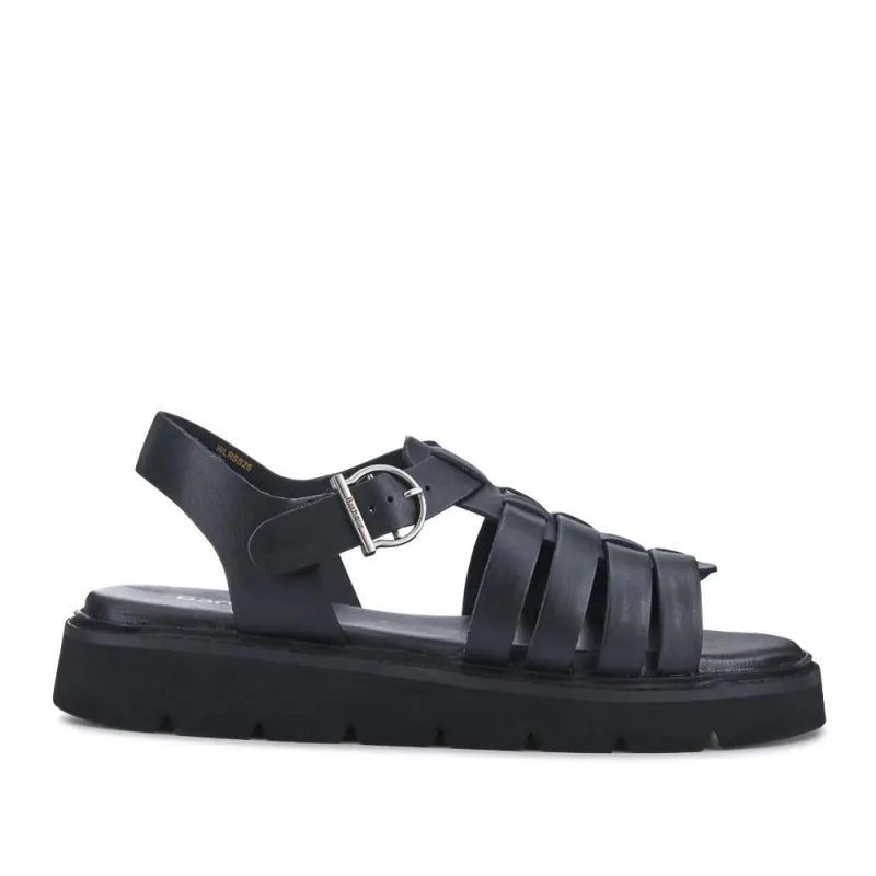 Leather Buckled Sandals  - BARBR41508 / 326 764 - Black sold by Jones Bootmaker