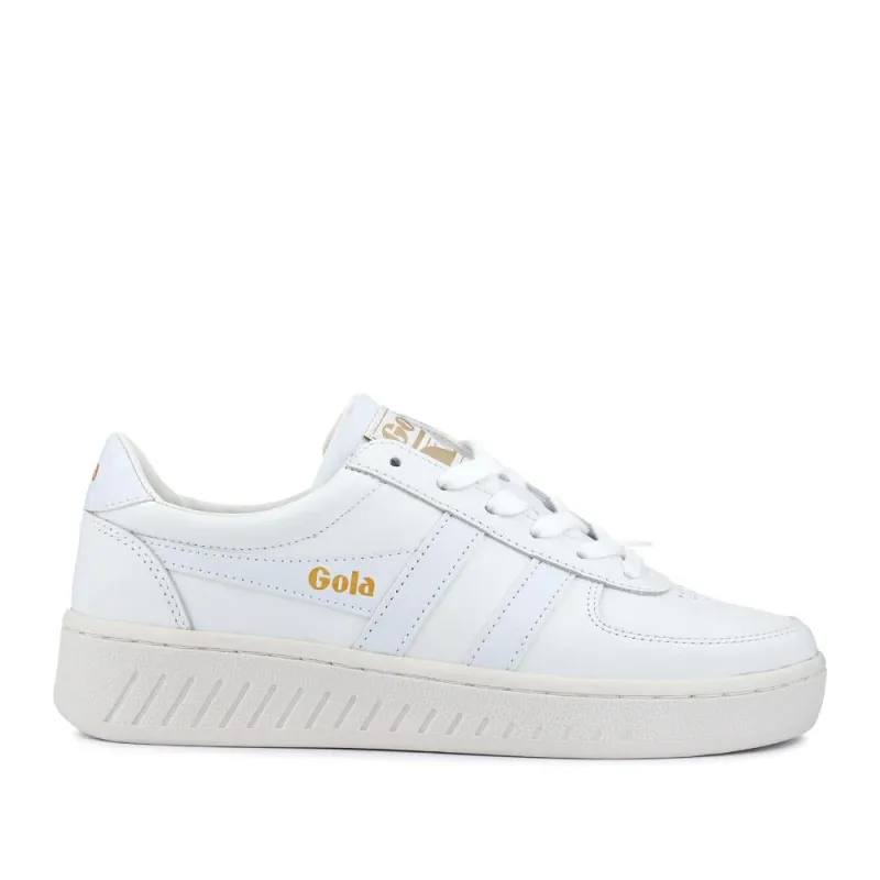 Grandslam Leather Lace-Up Trainers - JAC41500 / 326 751 - White sold by Jones Bootmaker