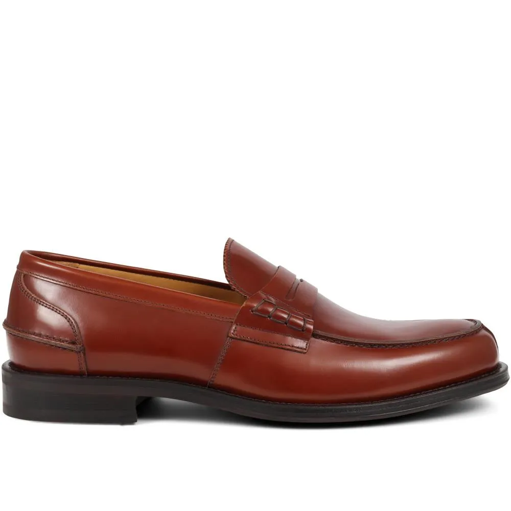 Chorleywood2 Leather Penny Loafers  - CHORLEYWOOD2 / 325 301 - Walnut sold by Jones Bootmaker