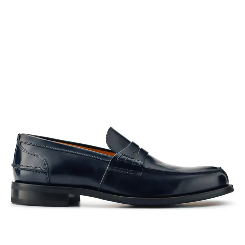 Chorleywood2 Leather Penny Loafers  - CHORLEYWOOD2 / 325 301 - Navy sold by Jones Bootmaker