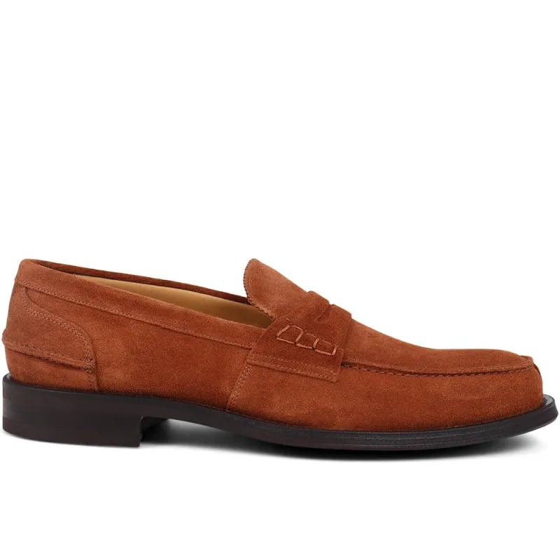 Chorleywood2 Leather Penny Loafers  - CHORLEYWOOD2 / 325 301 - Tan Suede sold by Jones Bootmaker