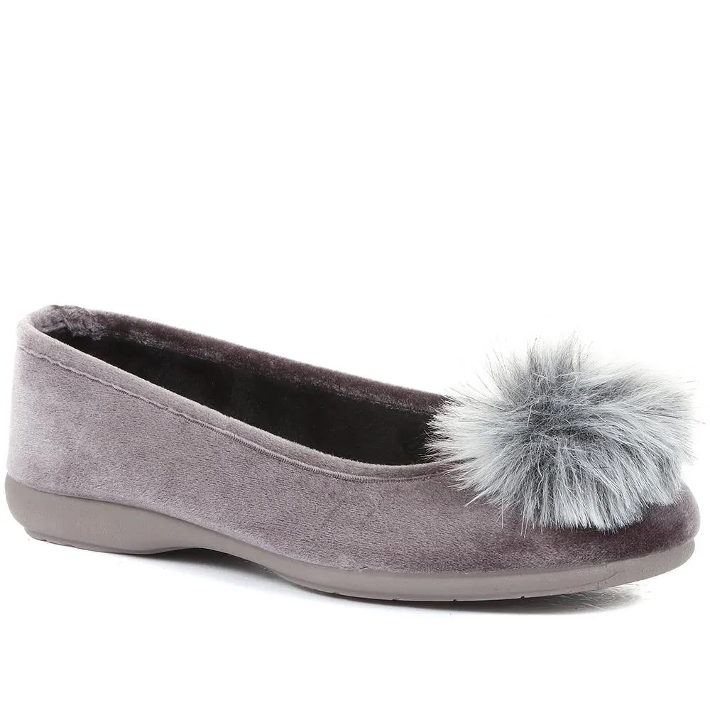 Erika Pom Pom Slippers - ERIKA / 322 776 - Grey sold by Jones Bootmaker product image thumbnail 2