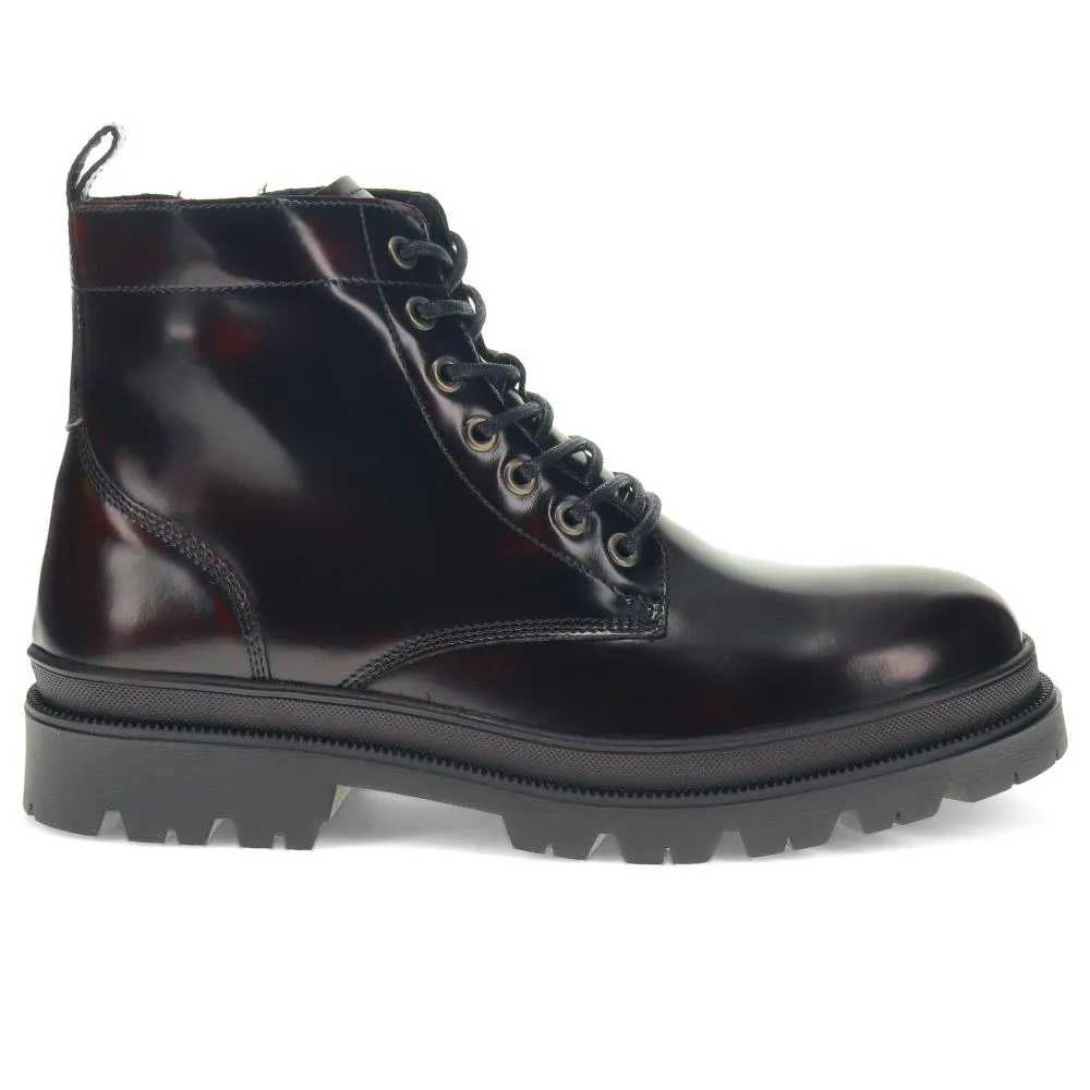 Dewsbury Lace-Up Boots - DEWSBURY / 326 627 - Burgundy sold by Jones Bootmaker