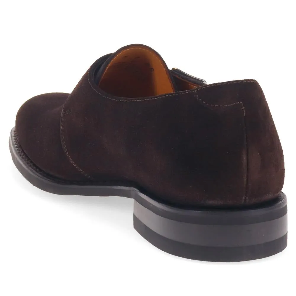 Loake Wide Fit Smart Leather Buckled Shoes - LOA39502 / 326 578 - Dark Brown Suede sold by Jones Bootmaker product image thumbnail 3